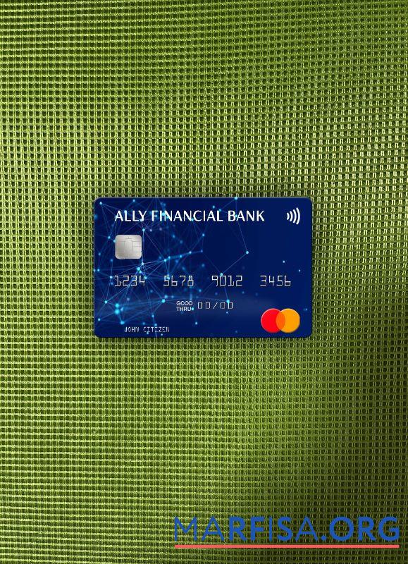 Blank USA Ally Financial Bank mastercard photolook front template